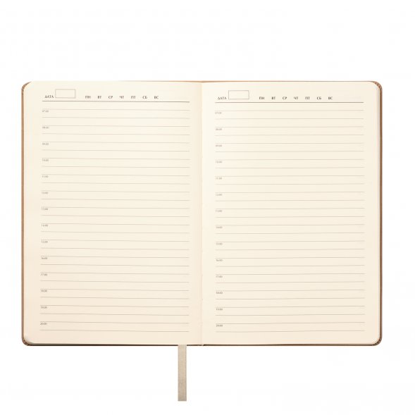 Ежедневник Stella недатированный с магнитом на обложке, бежевый 