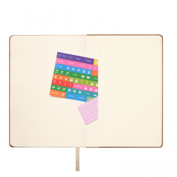 Ежедневник Stella недатированный с магнитом на обложке, бежевый 