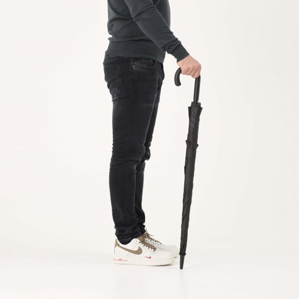 Зонт-трость с квадратным куполом Mistral, черный 