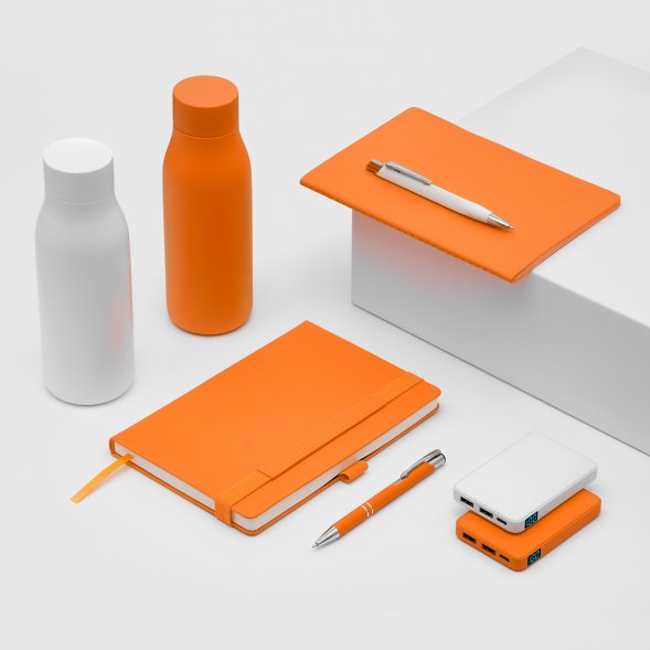 Блокнот Alpha slim, оранжевый 