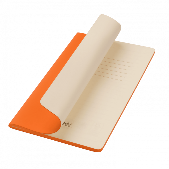 Блокнот Alpha slim, оранжевый 