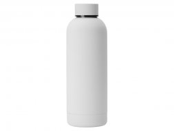 Вакуумная термобутылка Cask Waterline, soft touch, 500 мл, тубус, белый