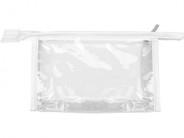 Прозрачная пластиковая косметичка Lucy, белый/прозрачный 