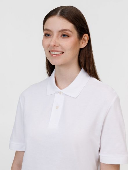 Рубашка поло унисекс Pacific, белая 