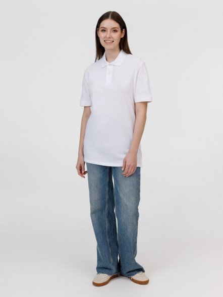 Рубашка поло унисекс Pacific, белая 