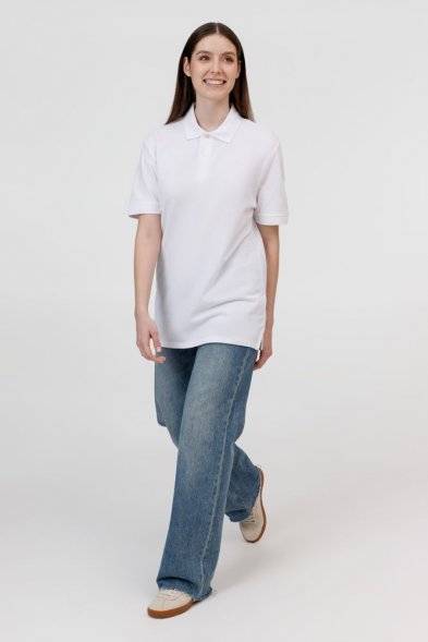 Рубашка поло унисекс Pacific, белая 