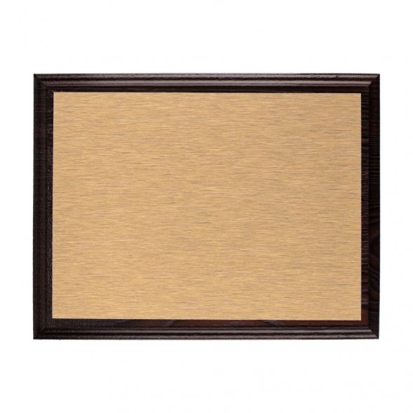 Плакетка Plaque, малая, венге с золотистой пластиной 