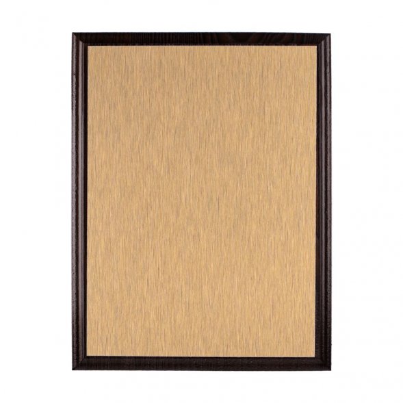 Плакетка Plaque, малая, венге с золотистой пластиной 