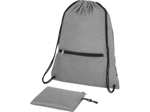 Складной рюкзак со шнурком Coss, heather medium grey 