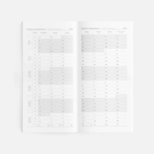 Еженедельник Baza, датированный, серый 