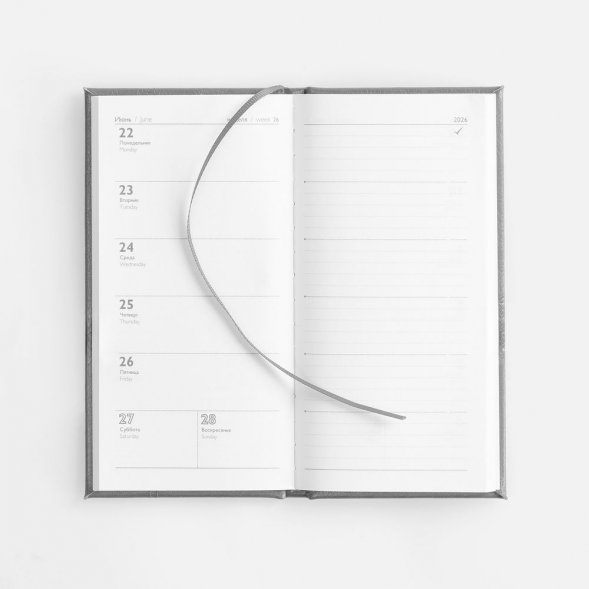 Еженедельник Baza, датированный, серый 