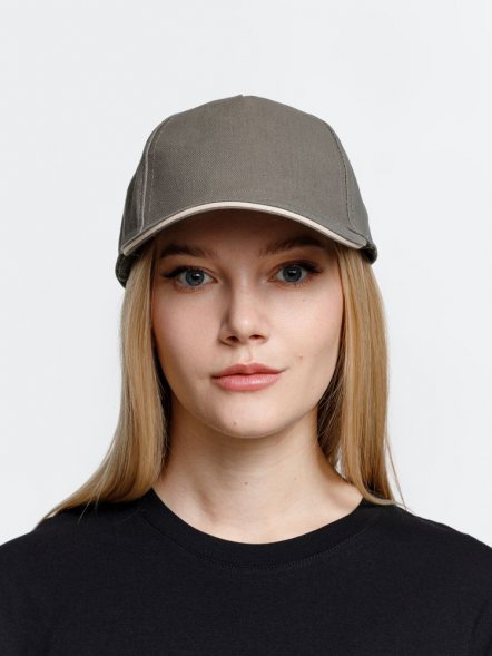 Бейсболка Long Beach, хаки с бежевым 