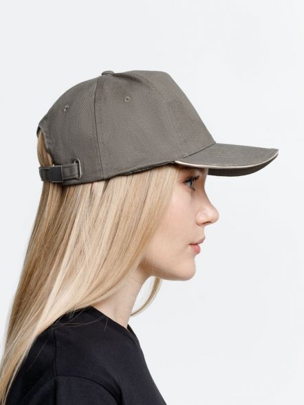 Бейсболка Long Beach, хаки с бежевым 