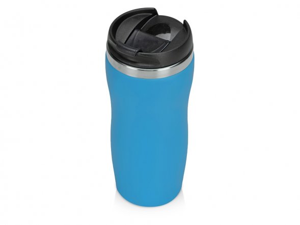 Термокружка Mony Steel 350 мл, soft touch, голубой 