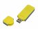 USB-флешка на 4 Гб в стиле I-phone, прямоугольнй формы, желтый 