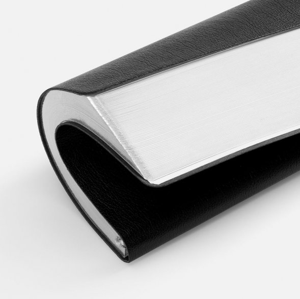 Ежедневник Petrus, недатированный, черный с серебром 