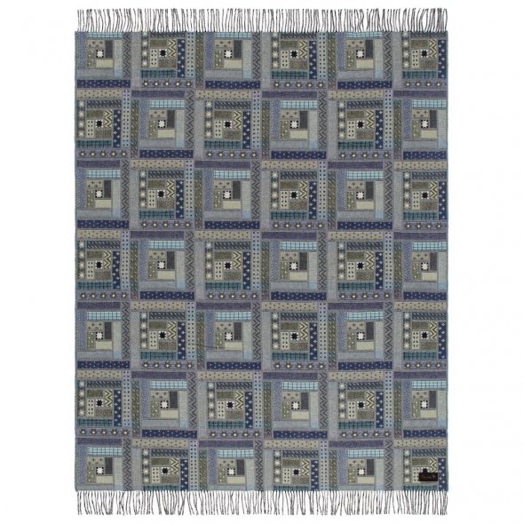 Плед Baltimora, синий с серым 