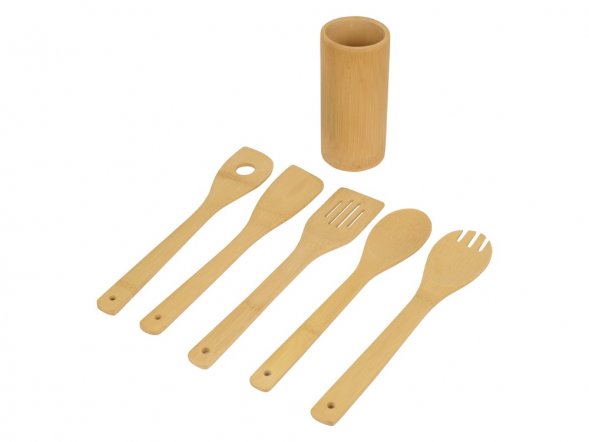Набор кухонных принадлежностей из бамбука 6в1 Bestie 