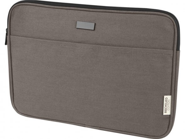 Чехол для 14-дюймового ноутбука Joey объемом 2 л из брезента, переработанного по стандарту GRS, серый 