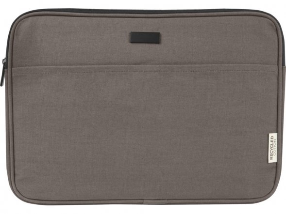 Чехол для 14-дюймового ноутбука Joey объемом 2 л из брезента, переработанного по стандарту GRS, серый 