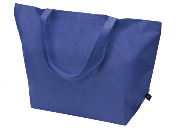 Сумка Reviver с донной складкой из нетканого переработанного материала RPET, синий 