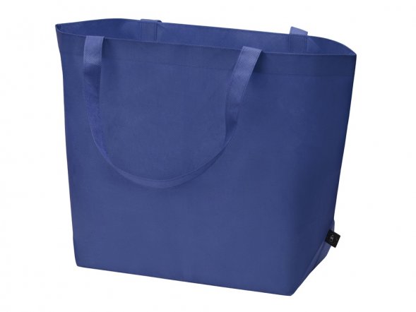 Сумка Reviver с донной складкой из нетканого переработанного материала RPET, синий 