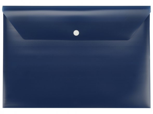 Папка-конверт А4 с кнопкой, синий 