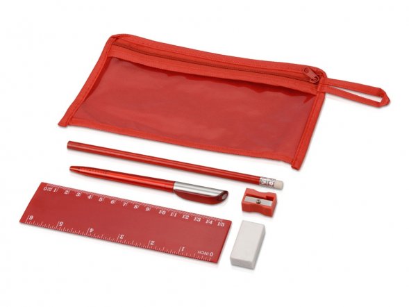 Набор канцелярский Хелла, красный 