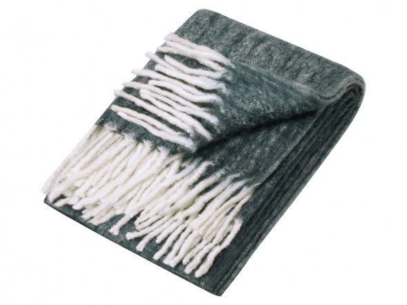 Плед Warmy с шерстью, темно-синий 