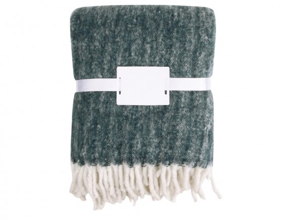 Плед Warmy с шерстью, темно-синий 