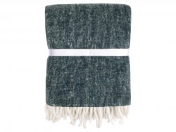 Плед Warmy с шерстью, темно-синий