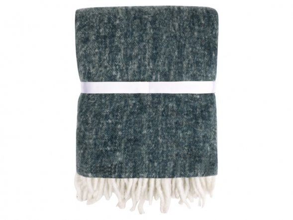 Плед Warmy с шерстью, темно-синий 