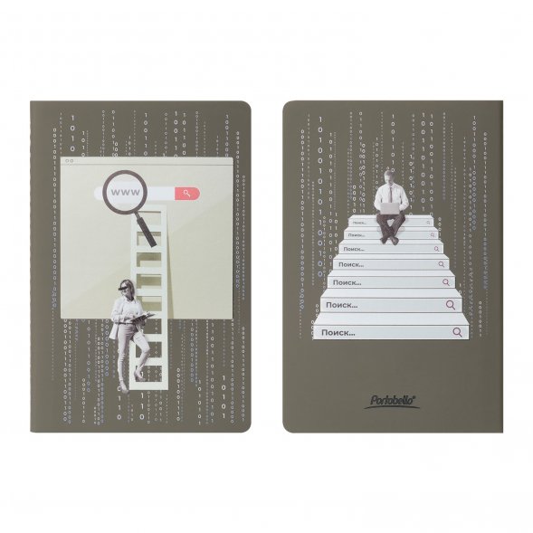 Блокнот Alpha slim, серый 