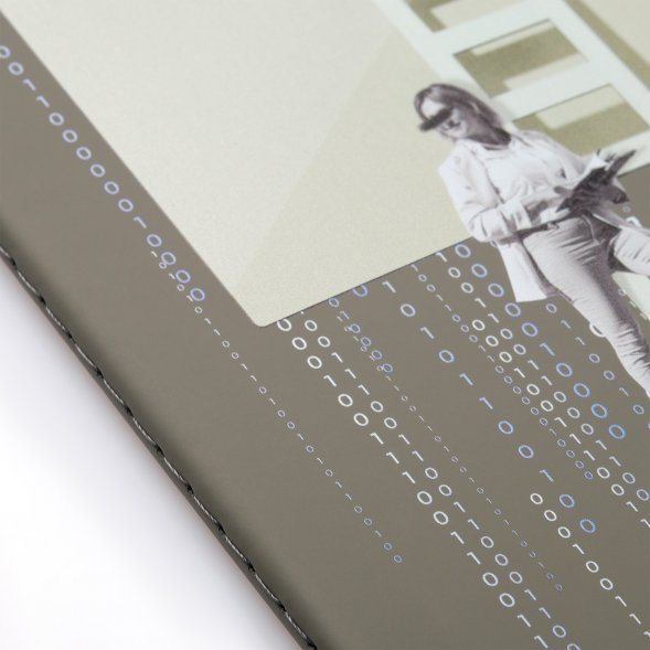 Блокнот Alpha slim, серый 