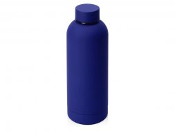 Вакуумная термобутылка Cask Waterline, soft touch, 500 мл, синий