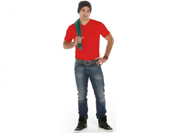 Футболка Heavy Super Club мужская с V-образным вырезом, красный 