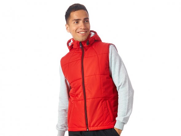 Жилет Vigour мужской, красный/стальной 