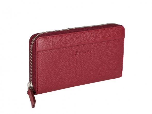 Кошелёк Cross Colors Burgundy, кожа наппа, фактурная, цвет бордовый 