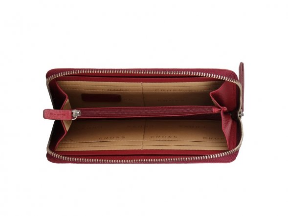 Кошелёк Cross Colors Burgundy, кожа наппа, фактурная, цвет бордовый 