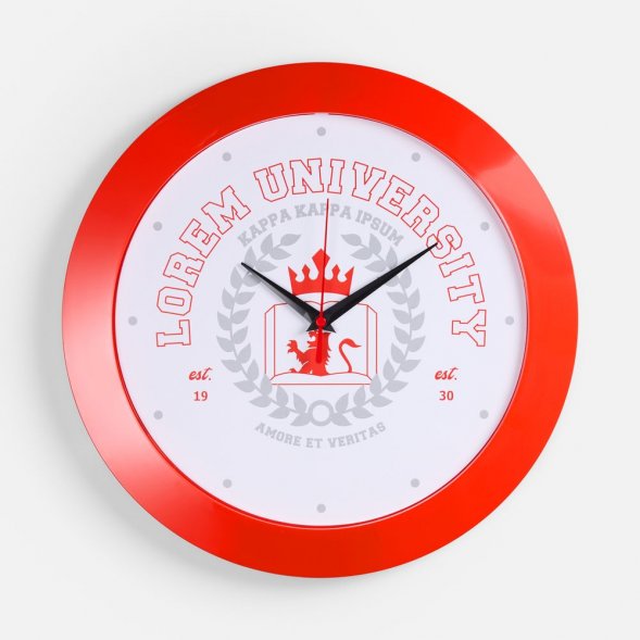 Часы настенные Vivid Large, красные 