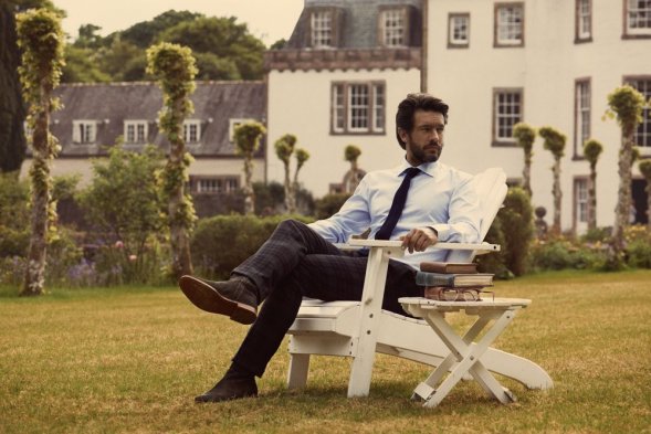 Рубашка мужская в полоску Reno, темно-синяя 