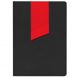 Ежедневник Bookmark, недатированный, черный с красным