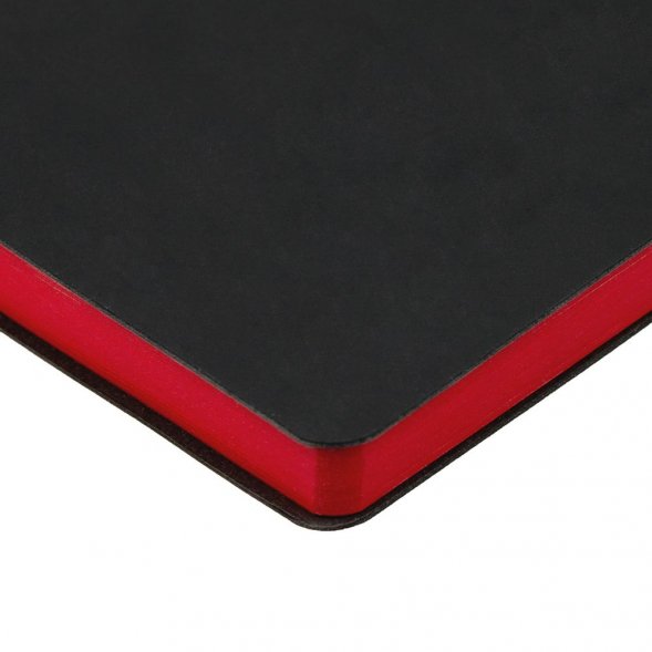 Ежедневник Bookmark, недатированный, черный с красным 