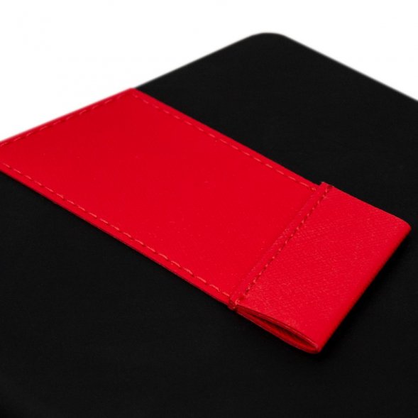 Ежедневник Bookmark, недатированный, черный с красным 