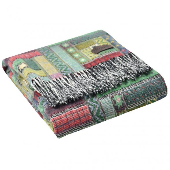 Плед Baltimora, красный с зеленым 