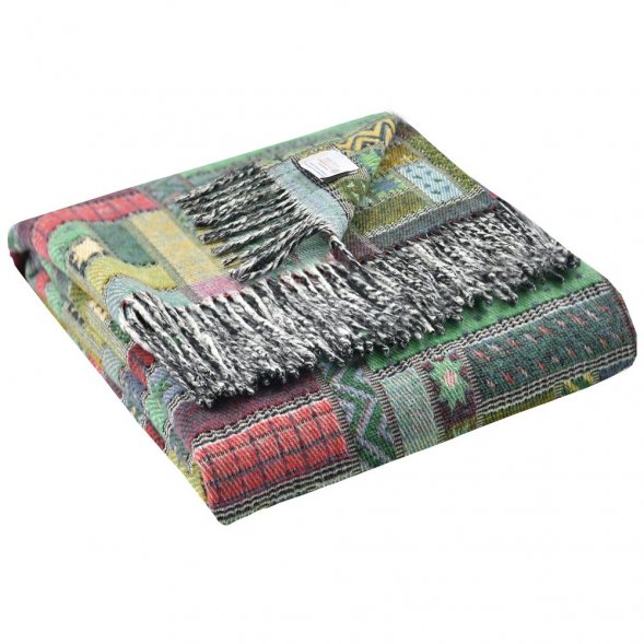 Плед Baltimora, красный с зеленым 