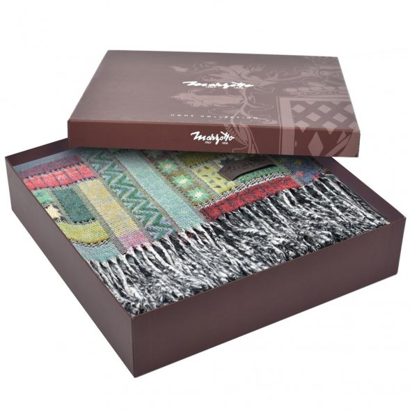 Плед Baltimora, красный с зеленым 