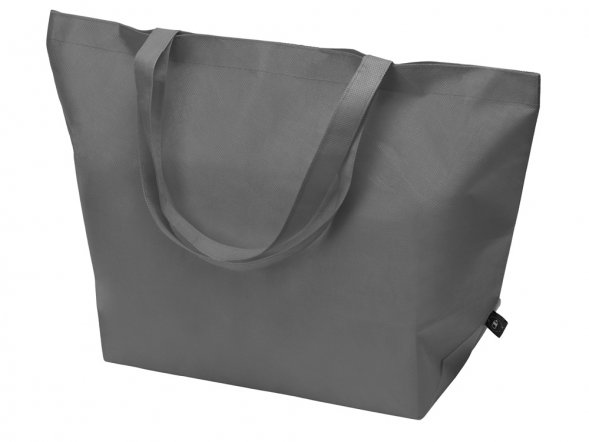 Сумка Reviver с донной складкой из нетканого переработанного материала RPET, серый 