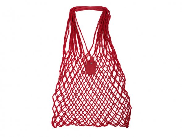 Авоська Dream L наплечная 25 литров с кожаными ручками, красный (1) 