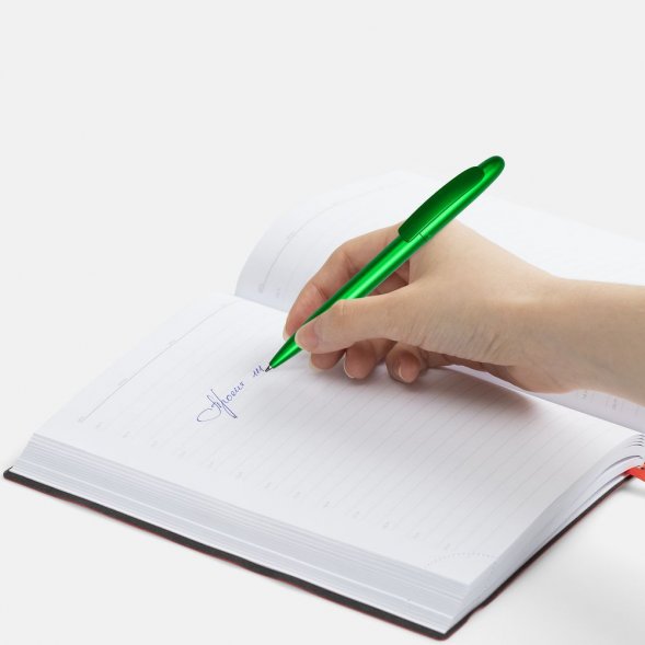 Ручка шариковая Moor Silver, зеленый металлик 